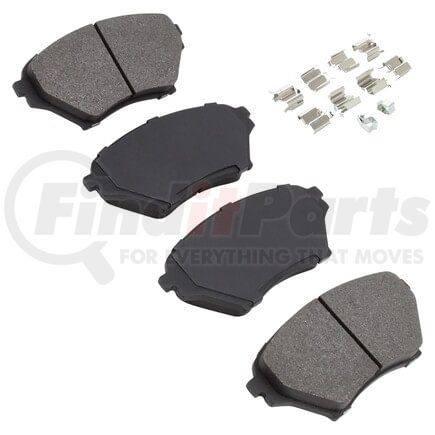 MPA Electrical 1001-0890M Quality-Built Premium Disc Brake Pad Set - Semi-Metallic, with Hardware