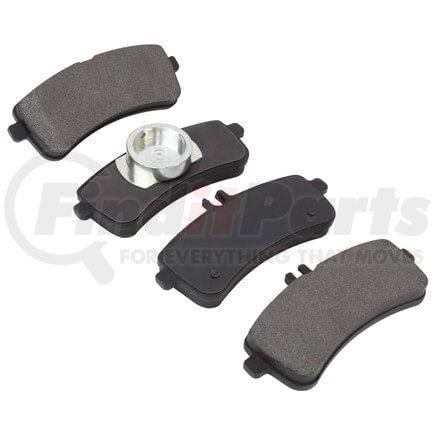 MPA Electrical 1003-1669M Quality-Built Disc Brake Pad Set - Black Series, Semi-Metallic, with Hardware