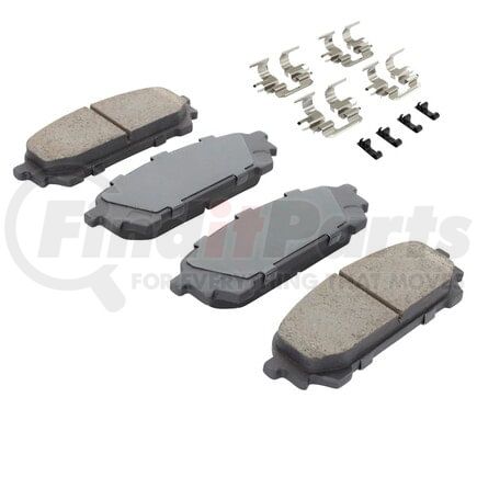 MPA Electrical 1002-1004M Quality-Built Work Force Heavy Duty Brake Pads w/ Hardware