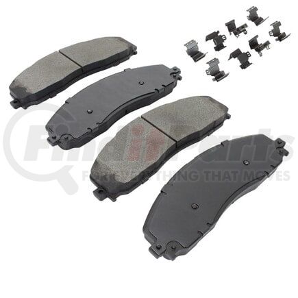 MPA Electrical 1002-1680M Quality-Built Disc Brake Pad Set - Work Force, Heavy Duty, with Hardware