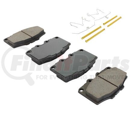 MPA Electrical 1003-0137AC Quality-Built Disc Brake Pad Set - Black Series, Ceramic, with Hardware