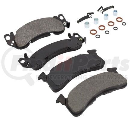 MPA Electrical 1003-0153M Quality-Built Disc Brake Pad Set - Black Series, Semi-Metallic, with Hardware