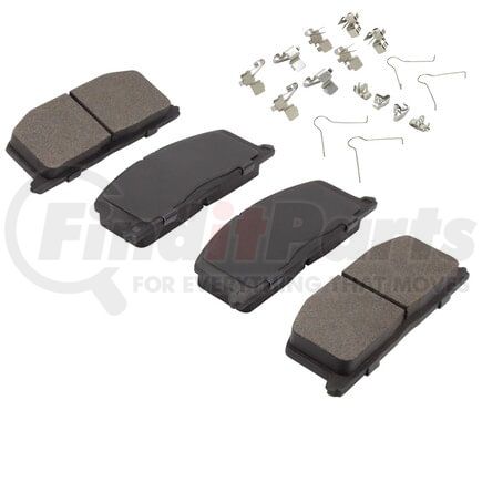MPA Electrical 1003-0242M Quality-Built Disc Brake Pad Set - Black Series, Semi-Metallic, with Hardware