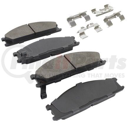 MPA Electrical 1003-0333M Quality-Built Disc Brake Pad Set - Black Series, Semi-Metallic, with Hardware