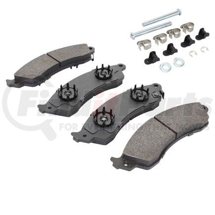 MPA Electrical 1003-0412M Quality-Built Disc Brake Pad Set - Black Series, Semi-Metallic, with Hardware