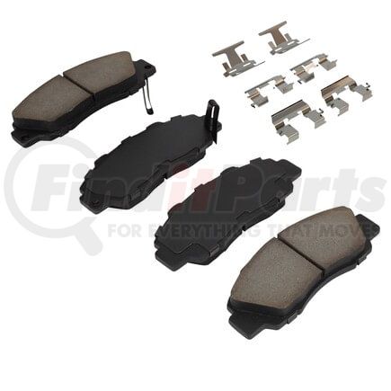 MPA Electrical 1003-0503C Quality-Built Disc Brake Pad Set - Black Series, Ceramic, with Hardware