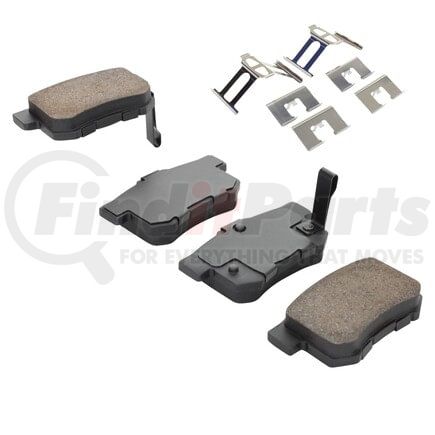 MPA Electrical 1003-0537BC Quality-Built Disc Brake Pad Set - Black Series, Ceramic, with Hardware