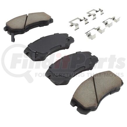 MPA Electrical 1003-0579C Quality-Built Disc Brake Pad Set - Black Series, Ceramic, with Hardware