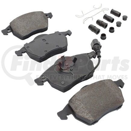 MPA Electrical 1003-0687AC Quality-Built Disc Brake Pad Set - Black Series, Ceramic, with Hardware
