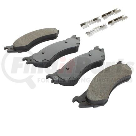 MPA Electrical 1003-0702AM Quality-Built Disc Brake Pad Set - Black Series, Semi-Metallic, with Hardware