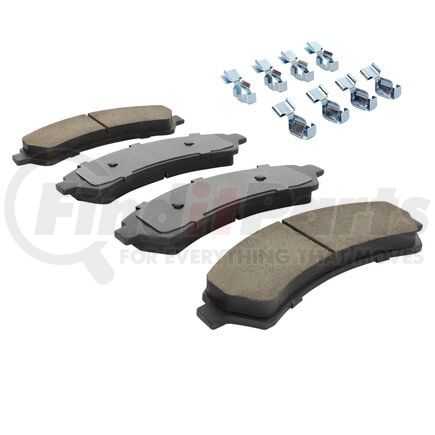 MPA Electrical 1003-0726C Quality-Built Disc Brake Pad Set - Black Series, Ceramic, with Hardware