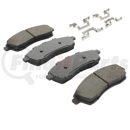MPA Electrical 1003-0757M Quality-Built Disc Brake Pad Set - Black Series, Semi-Metallic, with Hardware