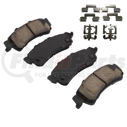 MPA Electrical 1003-0792AC Quality-Built Disc Brake Pad Set - Black Series, Ceramic, with Hardware