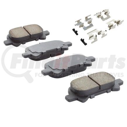MPA Electrical 1003-0828C Quality-Built Disc Brake Pad Set - Black Series, Ceramic, with Hardware
