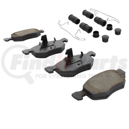 MPA Electrical 1003-0843C Quality-Built Disc Brake Pad Set - Black Series, Ceramic, with Hardware