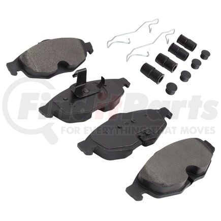 MPA Electrical 1003-0869M Quality-Built Disc Brake Pad Set - Black Series, Semi-Metallic, with Hardware