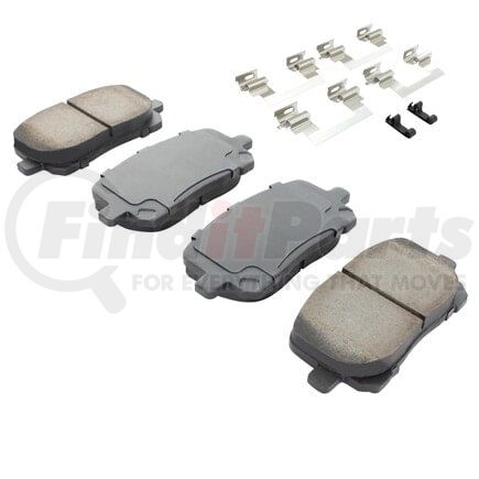 MPA Electrical 1003-0923C Quality-Built Disc Brake Pad Set - Black Series, Ceramic, with Hardware