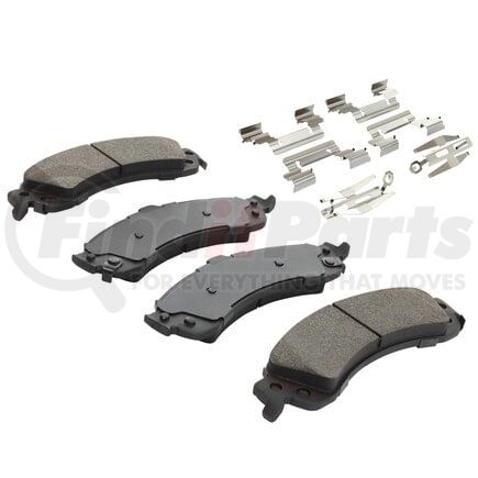 MPA Electrical 1003-0975C Quality-Built Disc Brake Pad Set - Black Series, Ceramic, with Hardware