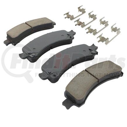 MPA Electrical 1003-0974C Quality-Built Disc Brake Pad Set - Black Series, Ceramic, with Hardware