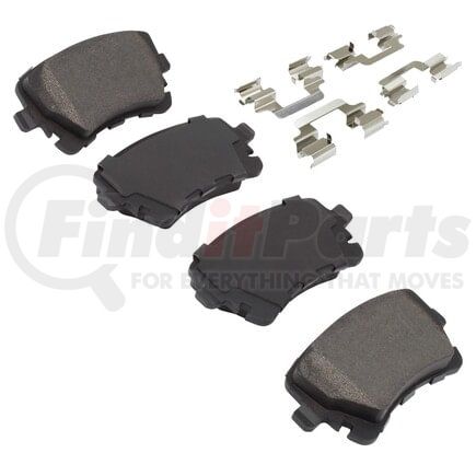MPA Electrical 1003-1018M Quality-Built Black Series Semi-Metallic Brake Pads w/ Hardware