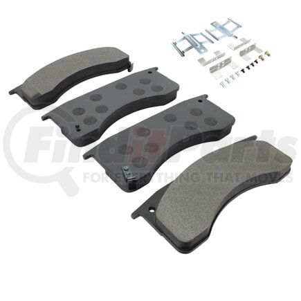 MPA Electrical 1003-1032M Quality-Built Disc Brake Pad Set - Black Series, Semi-Metallic, with Hardware