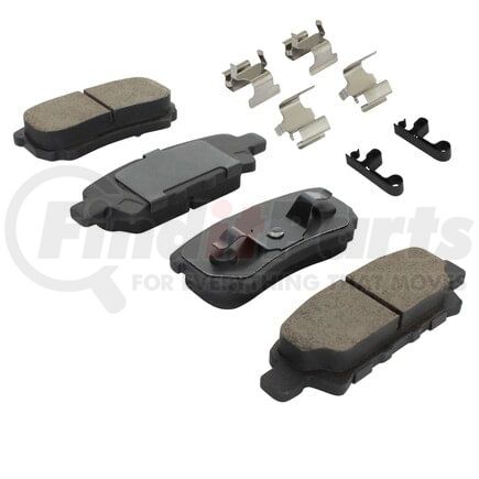 MPA Electrical 1003-1037C Quality-Built Disc Brake Pad Set - Black Series, Ceramic, with Hardware