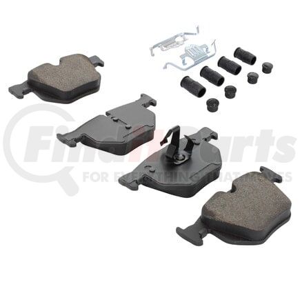 MPA Electrical 1003-1042C Quality-Built Disc Brake Pad Set - Black Series, Ceramic, with Hardware