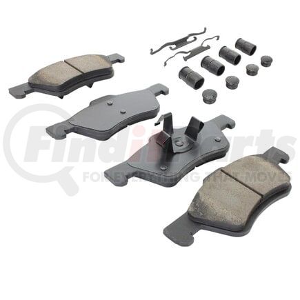 MPA Electrical 1003-1047C Quality-Built Disc Brake Pad Set - Black Series, Ceramic, with Hardware
