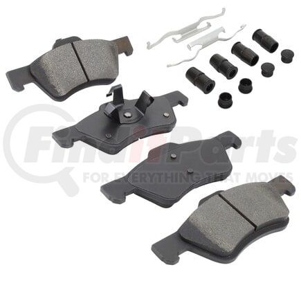 MPA Electrical 1003-1047CC Quality-Built Disc Brake Pad Set - Black Series, Ceramic, with Hardware