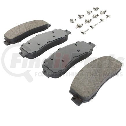 MPA Electrical 1003-1069M Quality-Built Disc Brake Pad Set - Black Series, Semi-Metallic, with Hardware