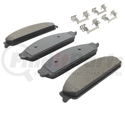MPA Electrical 1003-1070M Quality-Built Disc Brake Pad Set - Black Series, Semi-Metallic, with Hardware