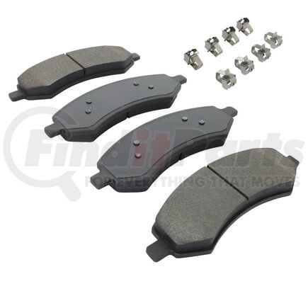 MPA Electrical 1003-1084M Quality-Built Disc Brake Pad Set - Black Series, Semi-Metallic, with Hardware