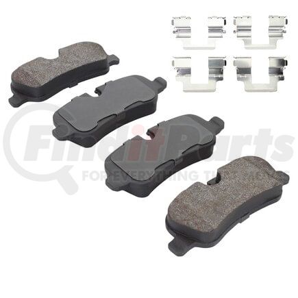 MPA Electrical 1003-1099M Quality-Built Disc Brake Pad Set - Black Series, Semi-Metallic, with Hardware