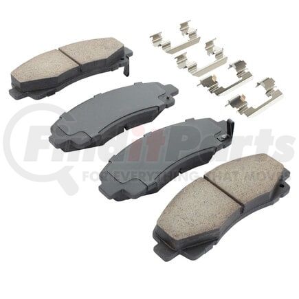 MPA Electrical 1003-1102C Quality-Built Disc Brake Pad Set - Black Series, Ceramic, with Hardware