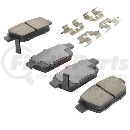 MPA Electrical 1003-1103C Quality-Built Disc Brake Pad Set - Black Series, Ceramic, with Hardware