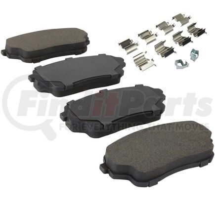 MPA Electrical 1003-1105M Quality-Built Black Series Semi-Metallic Brake Pads w/ Hardware