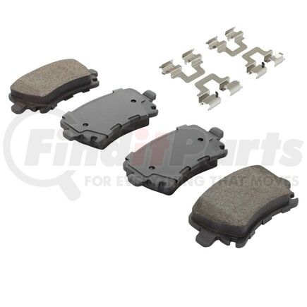 MPA Electrical 1003-1108M Quality-Built Disc Brake Pad Set - Black Series, Semi-Metallic, with Hardware