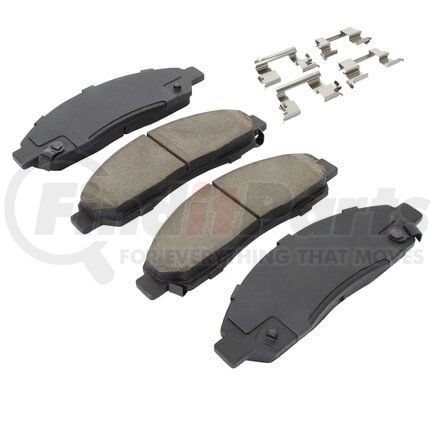 MPA Electrical 1001-1039M Quality-Built Premium Disc Brake Pad Set - Semi-Metallic, with Hardware