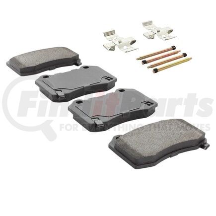MPA Electrical 1001-1053M Quality-Built Premium Disc Brake Pad Set - Semi-Metallic, with Hardware