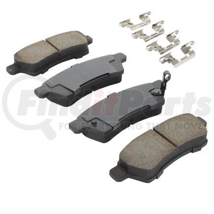 MPA Electrical 1001-1100M Quality-Built Premium Semi-Metallic Brake Pads w/ Hardware