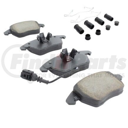 MPA Electrical 1001-1107M Quality-Built Premium Disc Brake Pad Set - Semi-Metallic, with Hardware