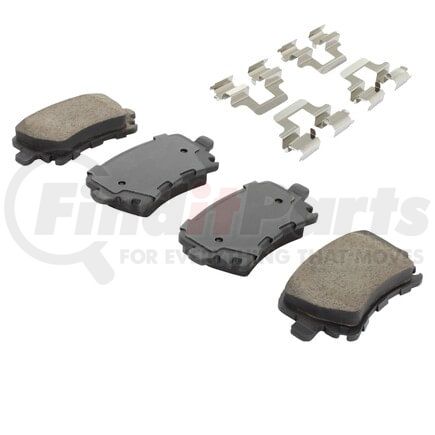 MPA Electrical 1001-1108M Quality-Built Premium Disc Brake Pad Set - Semi-Metallic, with Hardware