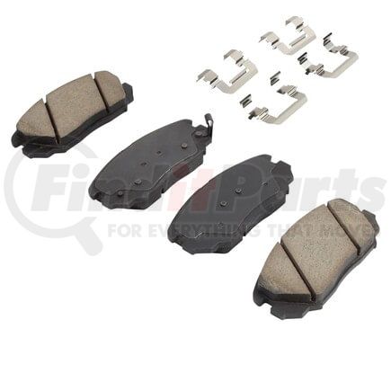 MPA Electrical 1001-1125AC Quality-Built Disc Brake Pad, Premium, Ceramic, with Hardware
