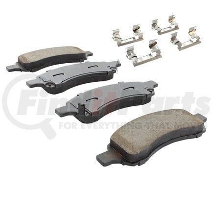 MPA Electrical 1001-1169M Quality-Built Premium Disc Brake Pad Set - Semi-Metallic, with Hardware