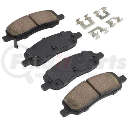 MPA Electrical 1001-1172M Quality-Built Premium Semi-Metallic Brake Pads w/ Hardware