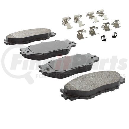 MPA Electrical 1001-1178M Quality-Built Premium Semi-Metallic Brake Pads w/ Hardware