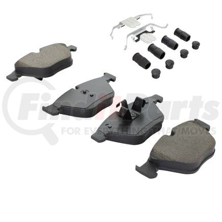 MPA Electrical 1001-1260M Quality-Built Premium Disc Brake Pad Set - Semi-Metallic, with Hardware