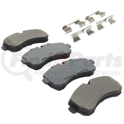 MPA Electrical 1001-1268M Quality-Built Premium Disc Brake Pad Set - Semi-Metallic, with Hardware
