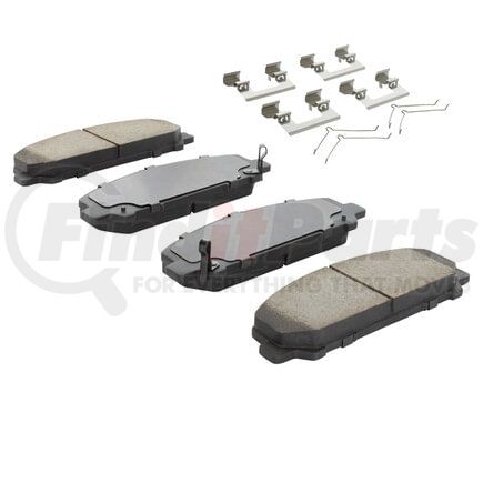 MPA Electrical 1001-1286C Quality-Built Disc Brake Pad, Premium, Ceramic, with Hardware