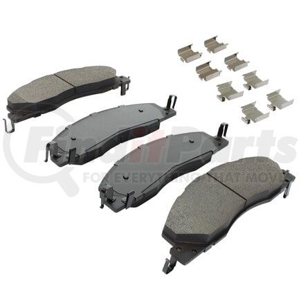 MPA Electrical 1001-1399M Quality-Built Premium Disc Brake Pad Set - Semi-Metallic, with Hardware
